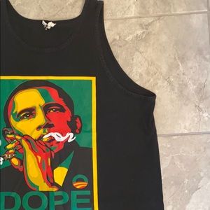 Men’s graphic tank “DOPE” Obama